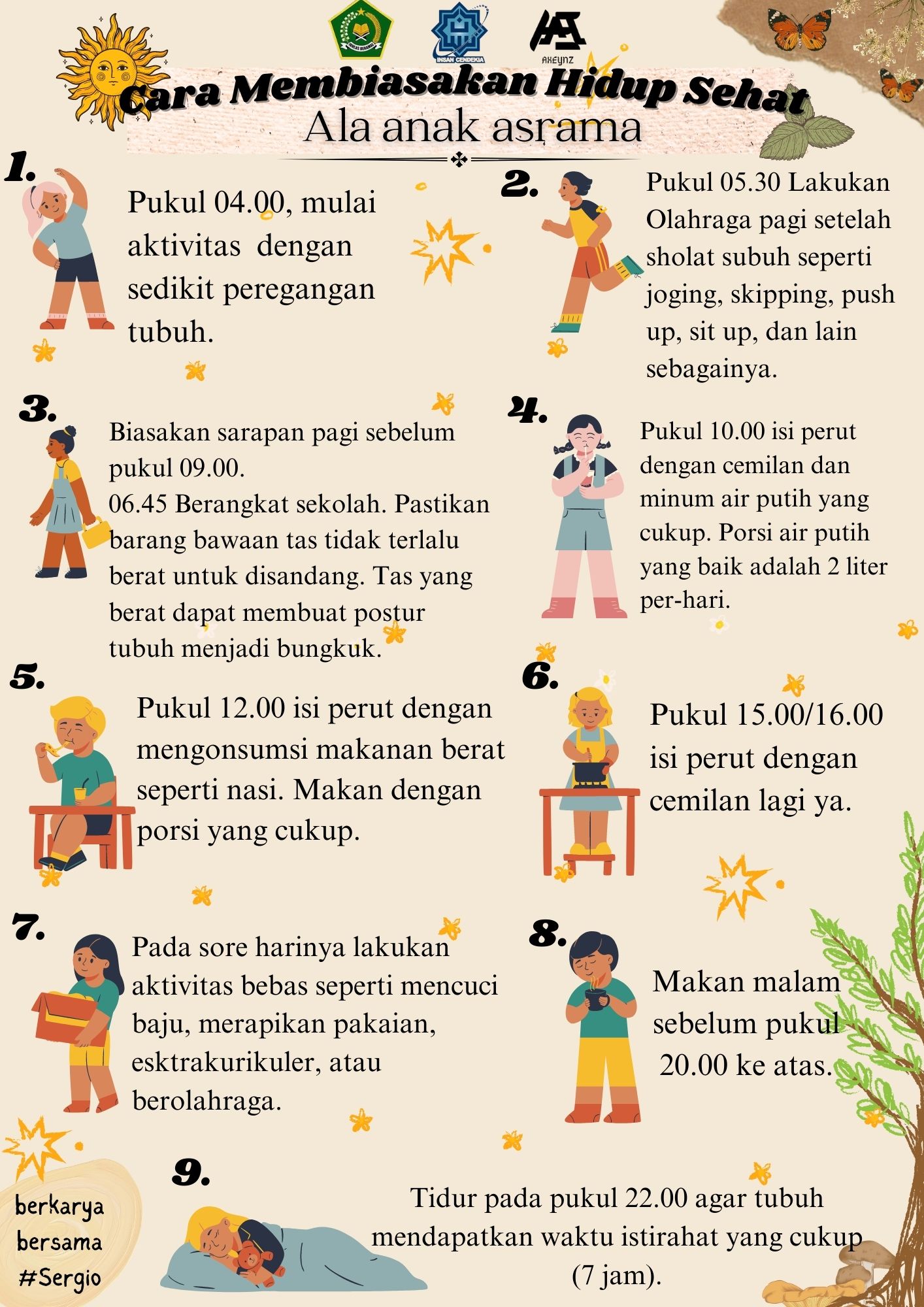 Teks Prosedur - Cara Membiasakan Hidup Sehat Ala Anak Asrama - Gendis Cahaya Sergio