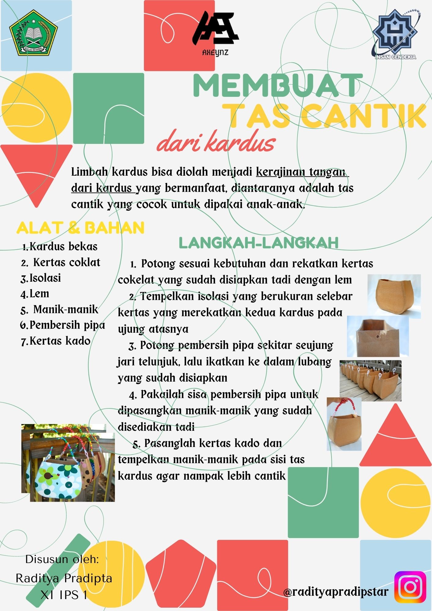 Teks Prosedur - Membuat Tas Cantik dari Kardus - Raditya Pradipta