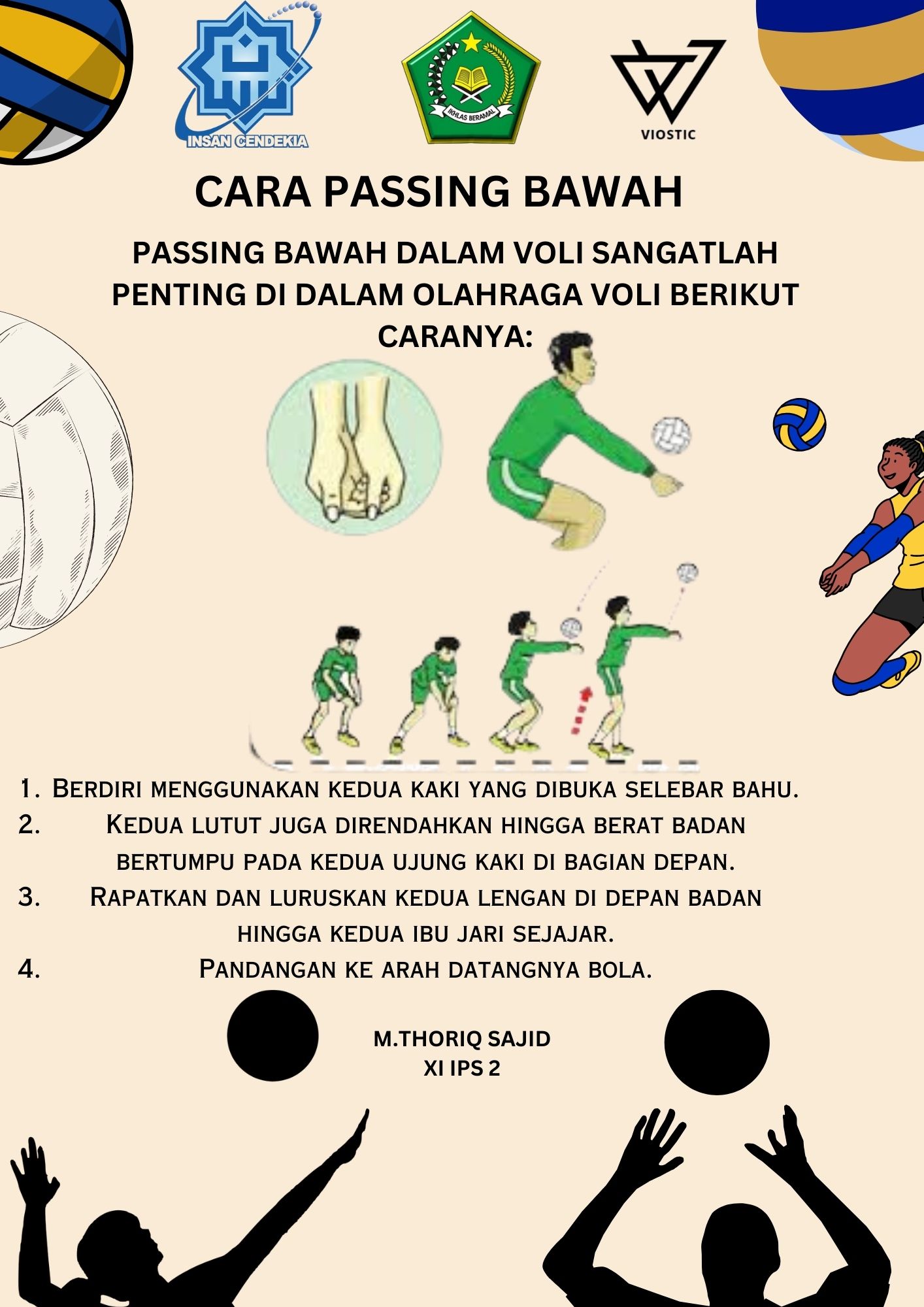 Teks Prosedur - Cara Passing Bawah pada Bola Voli - Muhammad Thoriq Sajid