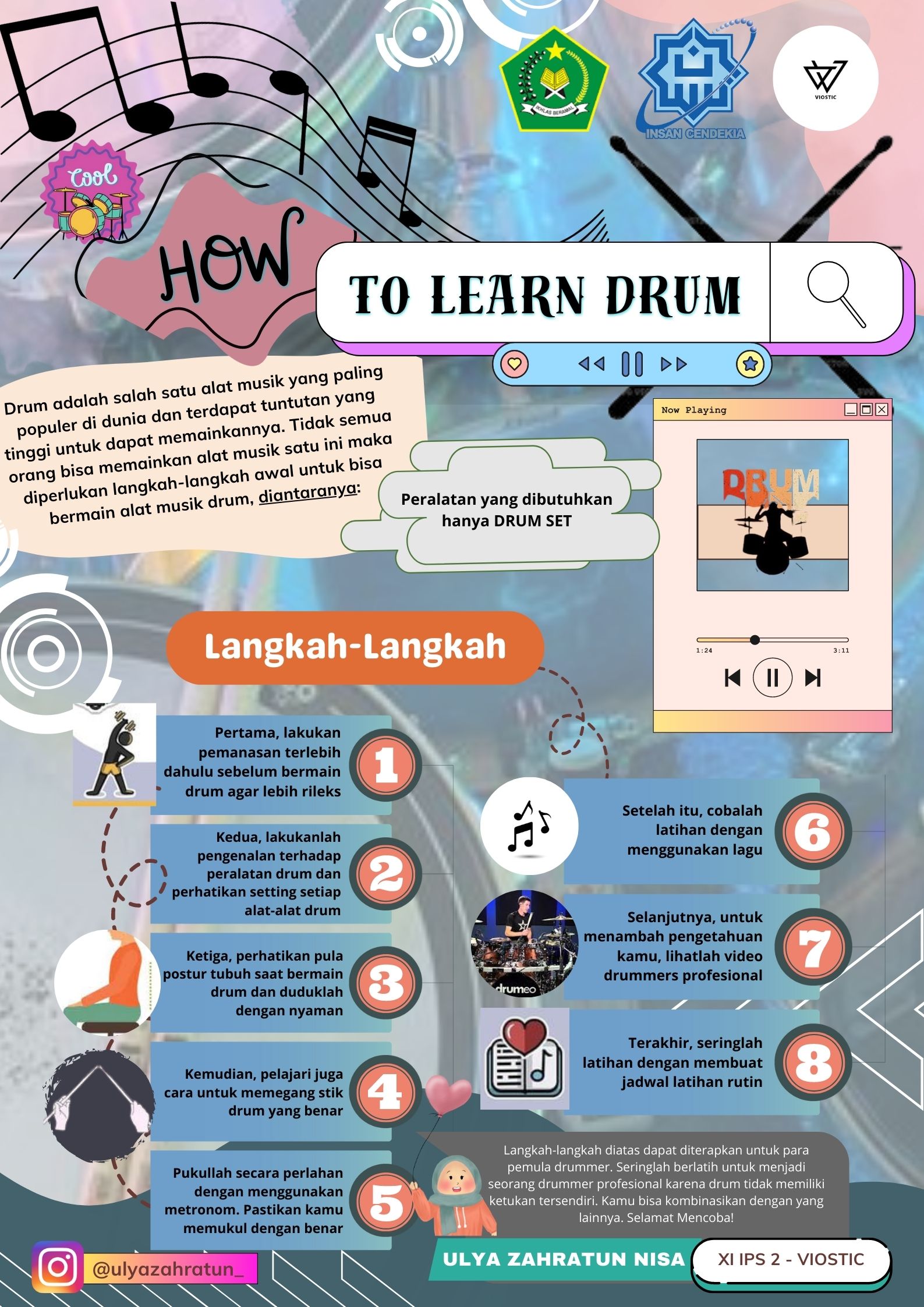 Teks Prosedur - Cara Bermain Drum - Ulya Zahratun Nisa