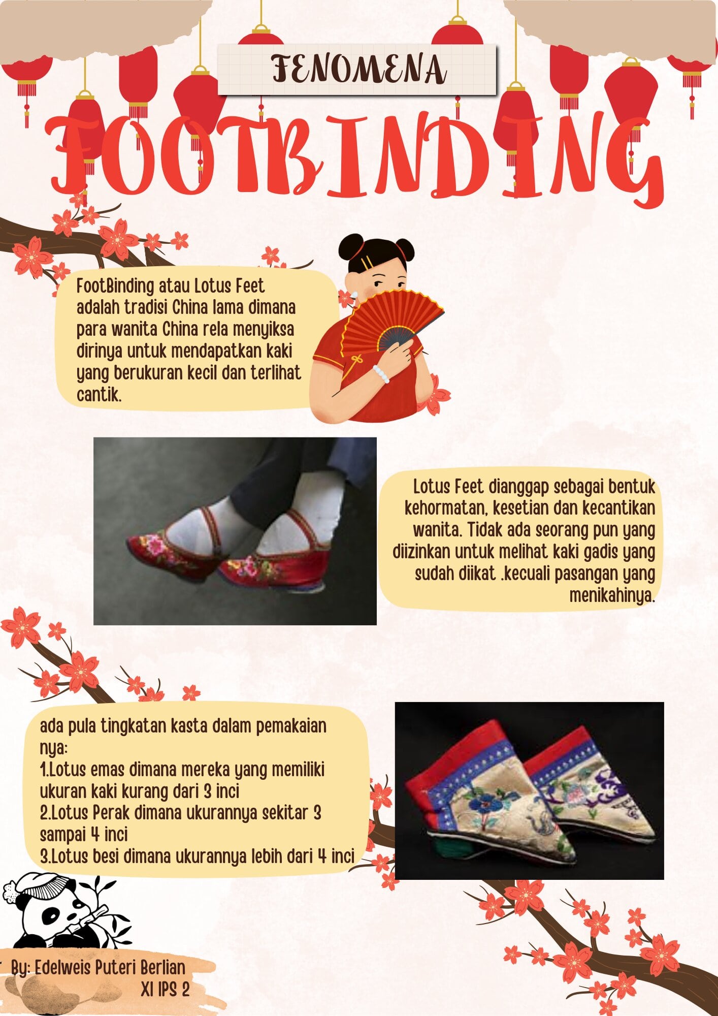 Infografis Footbinding – Edelweis Puteri Berlian