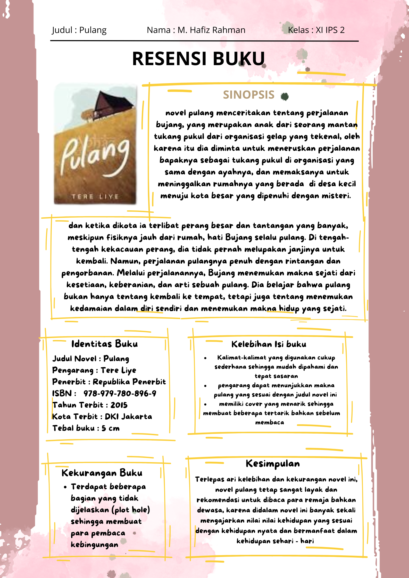 M. Hafiz Rahman_XI IPS 2_Teks Resensi_Pulang