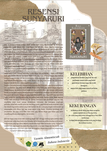 YASMIN ALMUMTAZAH- XI.IPS 1 |TEKS RESENSI-SUNYARURI- RISA SARASWATI