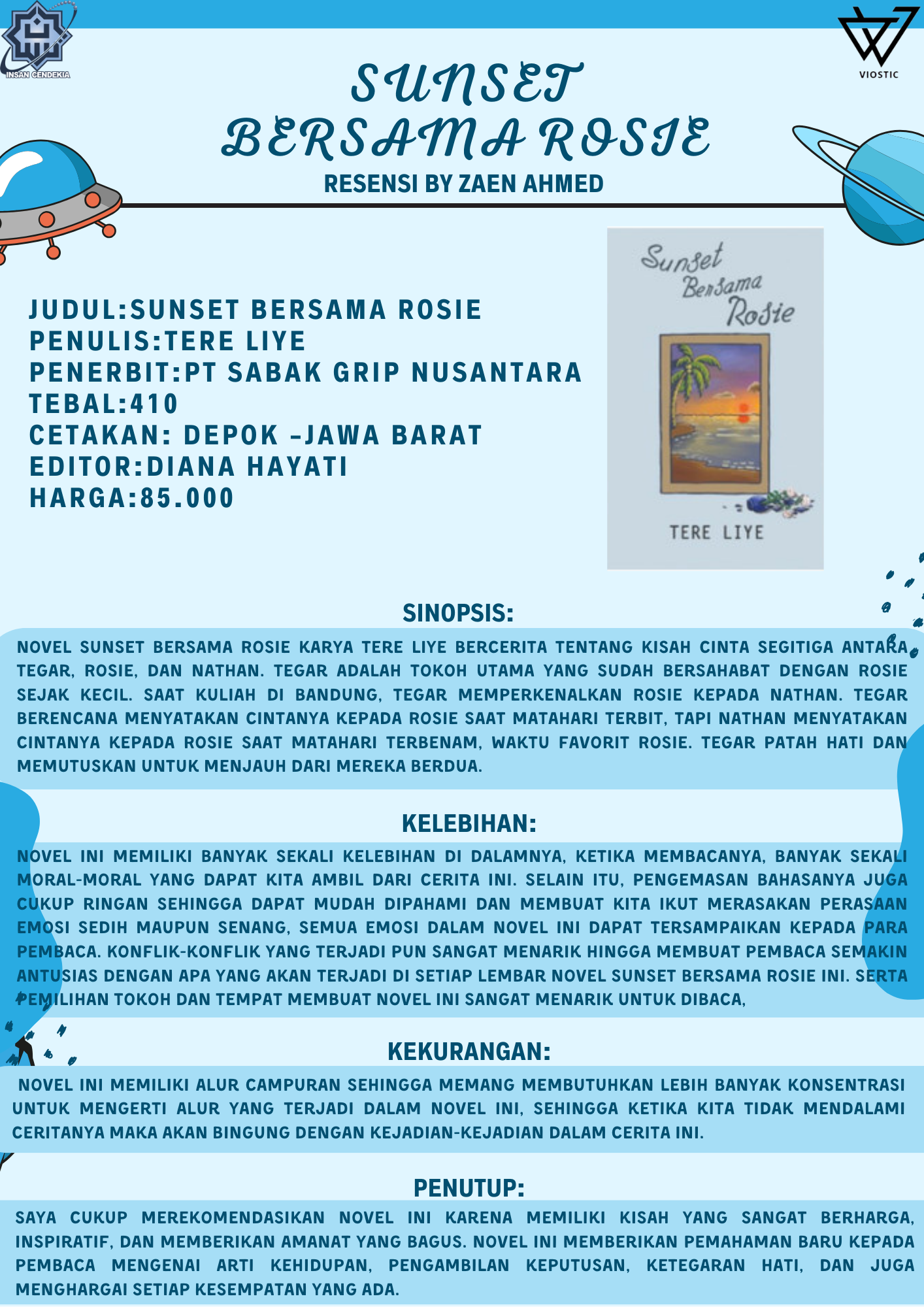 ZAEN AHMED-SUNSET BERSAMA ROSIE-TEKS RESENSI