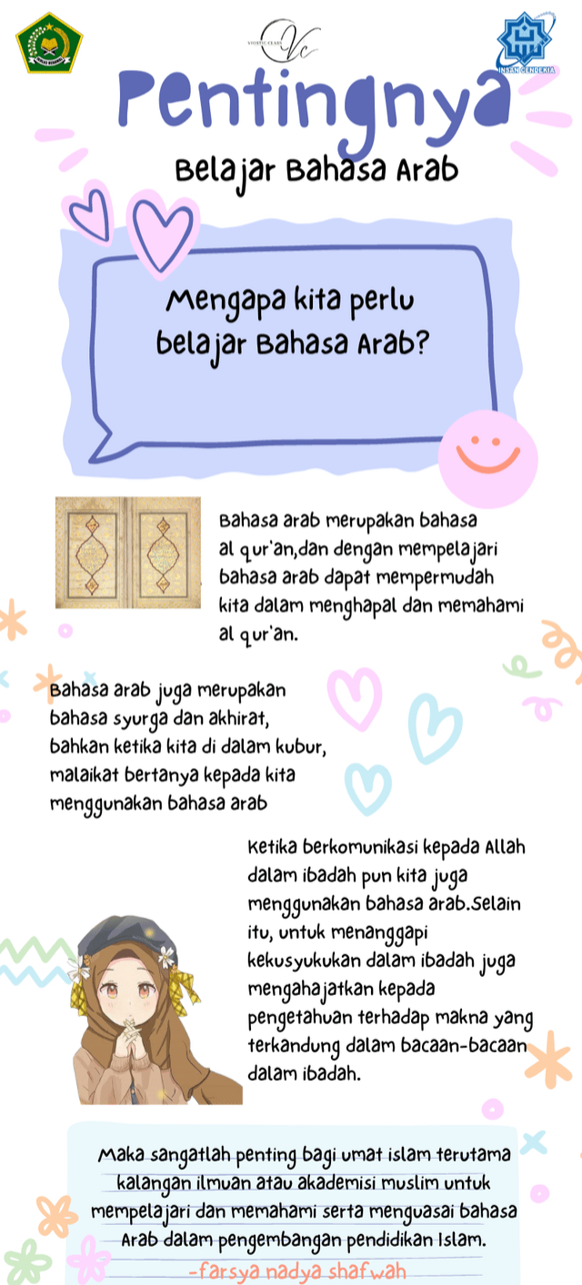 Pentingnya belajar bahasa arab - Farsya Nadya Shafwah - X IPS 2
