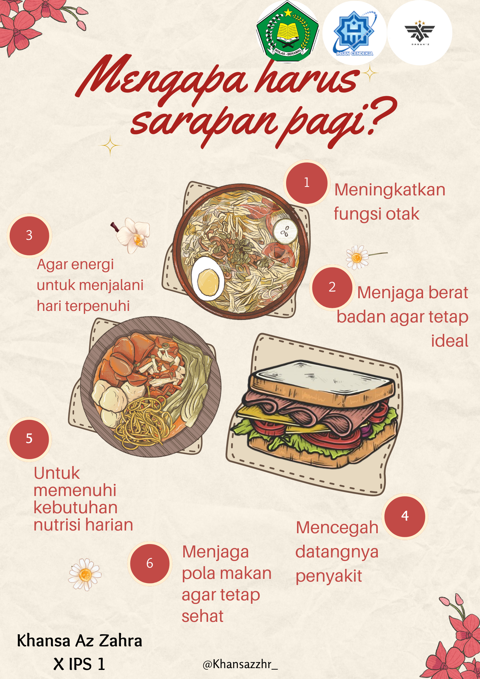 Poster Teks Eksposisi - Khansa Az Zahra - X IPS 1